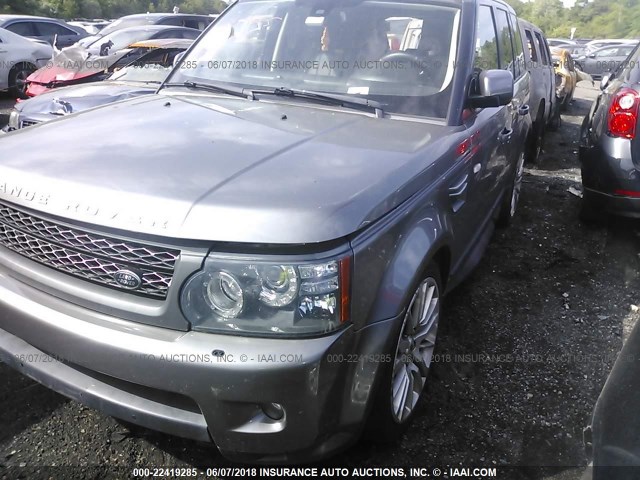 SALSK2D49AA256928 - 2010 LAND ROVER RANGE ROVER SPORT LUX GRAY photo 2