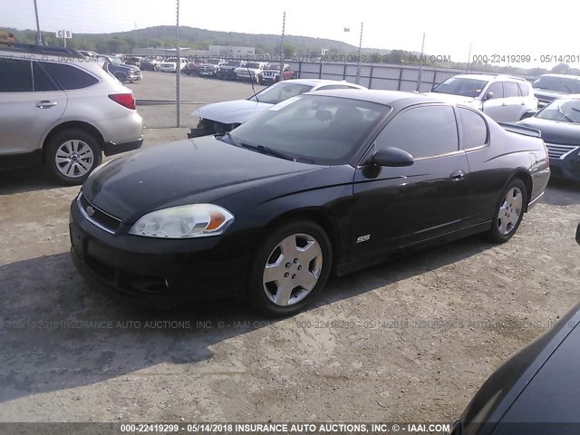2G1WL16CX69412913 - 2006 CHEVROLET MONTE CARLO SS შავი ფოტო 2
