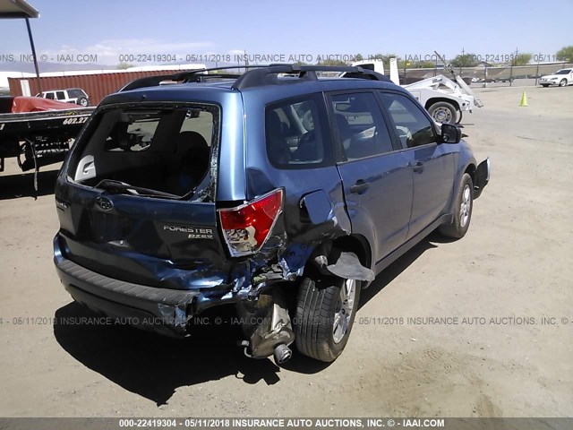 JF2SH6BC1AH797939 - 2010 SUBARU FORESTER XS BLUE photo 4