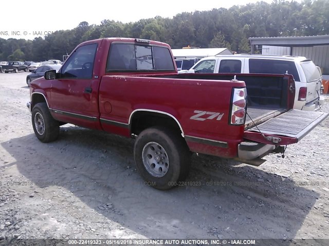 1GTEK14K3SZ545271 - 1995 GMC SIERRA K1500 RED photo 3