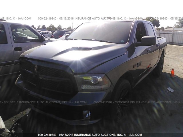 1C6RR7MT8HS625182 - 2017 RAM 1500 SPORT BLACK photo 2