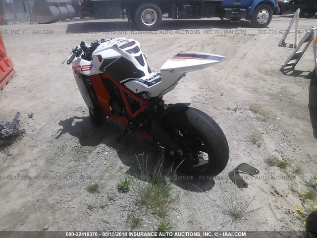 VBKVR9409FM924009 - 2015 KTM 1190 RC8 ORANGE photo 3