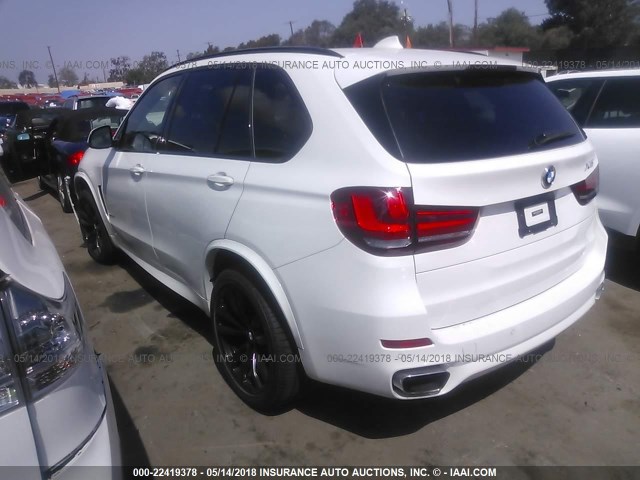 5UXKR0C33H0V76700 - 2017 BMW X5 XDRIVE35I WHITE photo 3