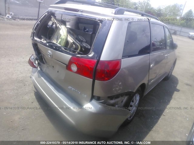 5TDZK23C37S060560 - 2007 TOYOTA SIENNA CE/LE GOLD photo 4