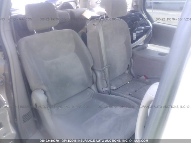 5TDZK23C37S060560 - 2007 TOYOTA SIENNA CE/LE GOLD photo 8