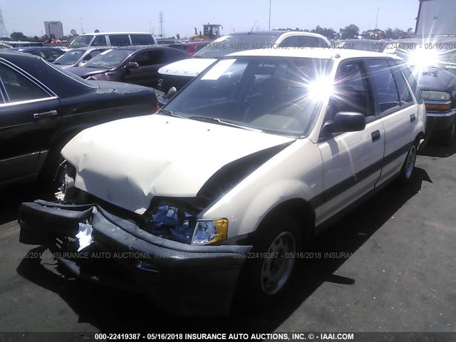 JHMEY3849KS003136 - 1989 HONDA CIVIC WAGOVAN CREAM photo 2