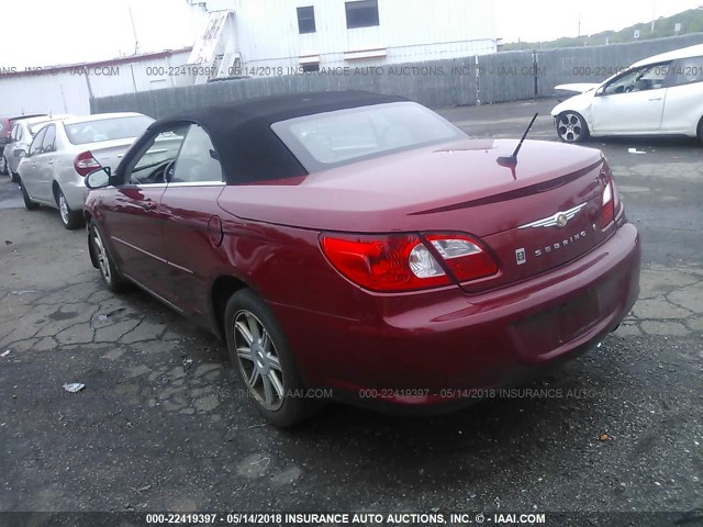 1C3LC55R28N643641 - 2008 CHRYSLER SEBRING TOURING RED photo 3