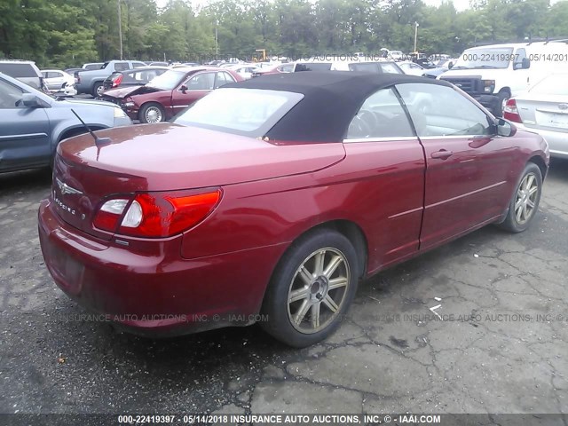 1C3LC55R28N643641 - 2008 CHRYSLER SEBRING TOURING RED photo 4