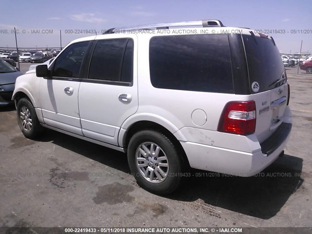 1FMJU2A50DEF47630 - 2013 FORD EXPEDITION LIMITED WHITE photo 3