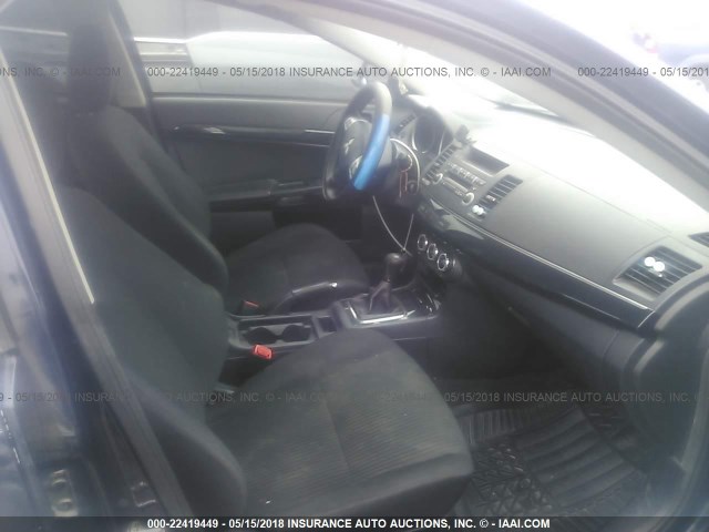 JA32U8FWXDU022494 - 2013 MITSUBISHI LANCER GT BLUE photo 5