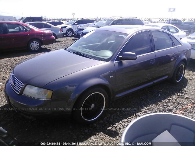 WAUZL64B31N124326 - 2001 AUDI A6 4.2 QUATTRO GRAY photo 2