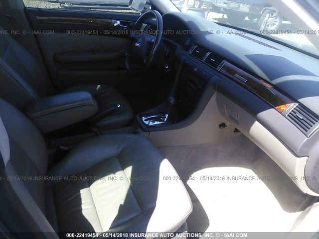 WAUZL64B31N124326 - 2001 AUDI A6 4.2 QUATTRO GRAY photo 5