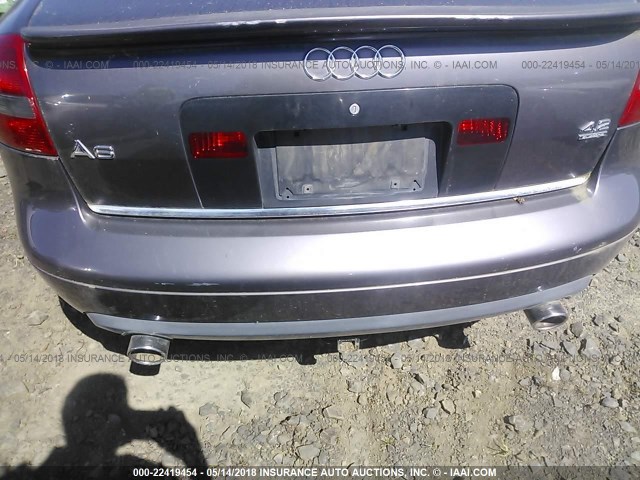 WAUZL64B31N124326 - 2001 AUDI A6 4.2 QUATTRO GRAY photo 6