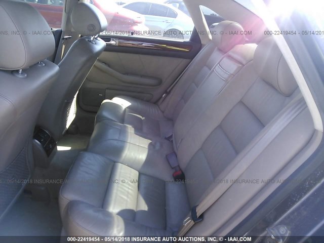 WAUZL64B31N124326 - 2001 AUDI A6 4.2 QUATTRO GRAY photo 8