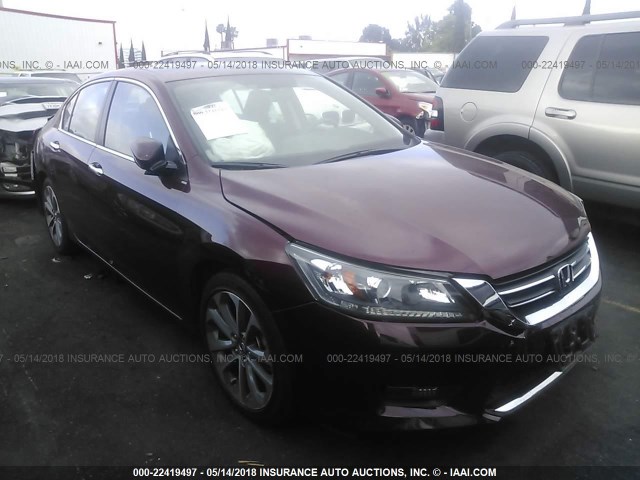 1HGCR2F50FA176973 - 2015 HONDA ACCORD SPORT 勃艮第红 照片 1