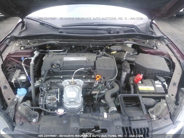 1HGCR2F50FA176973 - 2015 HONDA ACCORD SPORT 勃艮第红 照片 10