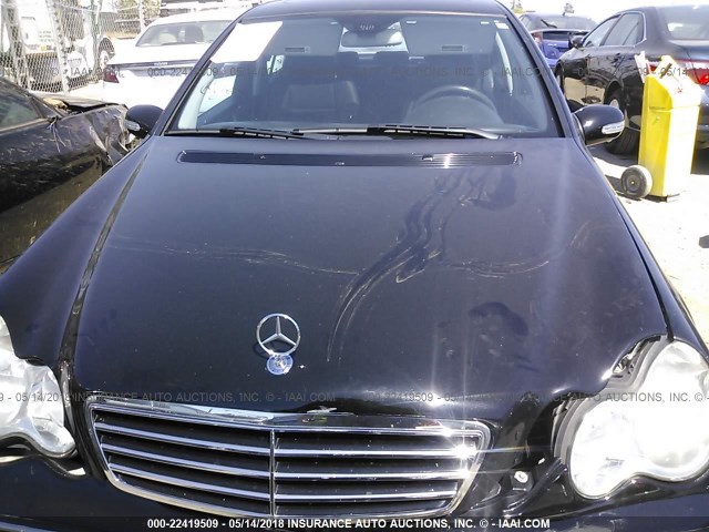 WDBRF52H86A881523 - 2006 MERCEDES-BENZ C GENERATION 2006 230 BLACK photo 10