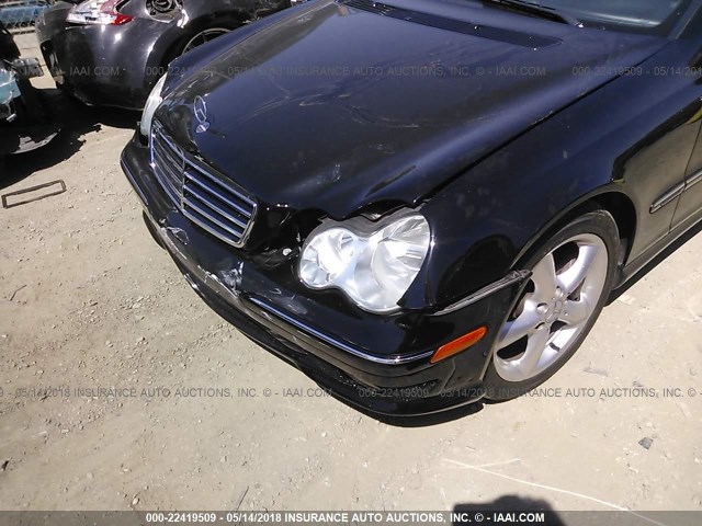 WDBRF52H86A881523 - 2006 MERCEDES-BENZ C GENERATION 2006 230 BLACK photo 6