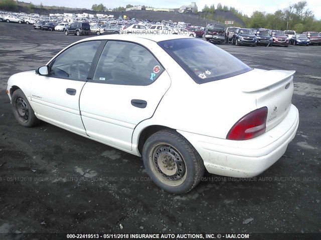 1B3ES47Y0WD553818 - 1998 DODGE NEON HIGHLINE/SPORT/LE/R/T WHITE photo 3