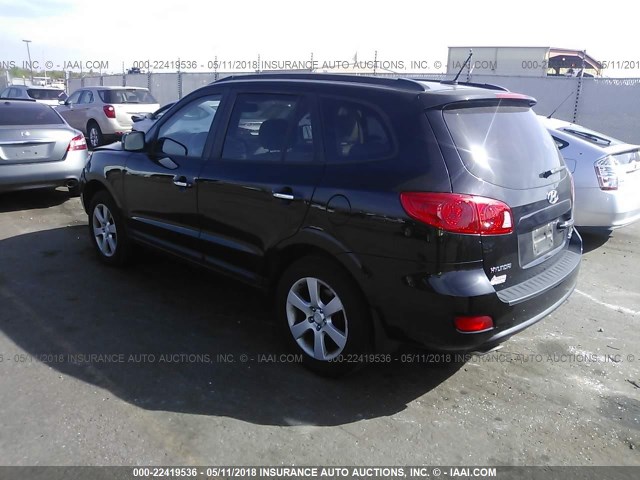 5NMSH73E98H201943 - 2008 HYUNDAI SANTA FE SE/LIMITED BLACK photo 3