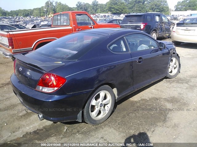 KMHHM65D76U192715 - 2006 HYUNDAI TIBURON GS BLUE photo 4