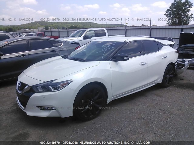 1N4AA6AP8HC441245 - 2017 NISSAN MAXIMA 3.5S/SV/SL/SR/PLAT WHITE photo 2