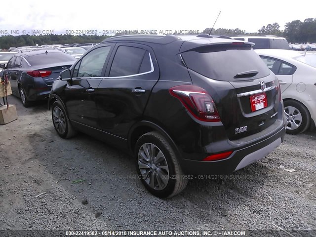 KL4CJASB3JB569360 - 2018 BUICK ENCORE PREFERRED BLACK photo 3