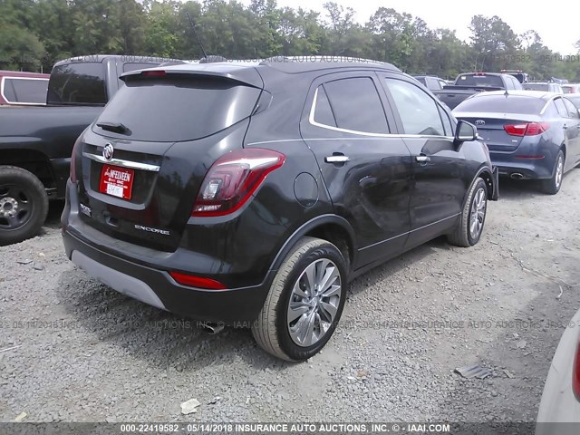 KL4CJASB3JB569360 - 2018 BUICK ENCORE PREFERRED BLACK photo 4