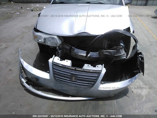 1G8AL55B07Z107374 - 2007 SATURN ION LEVEL 3 SILVER photo 6