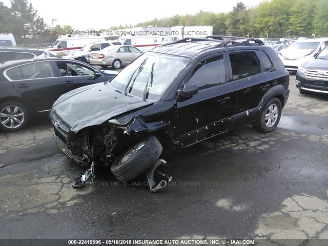 KM8JN12D86U270165 - 2006 HYUNDAI TUCSON GLS/LIMITED BLACK photo 2