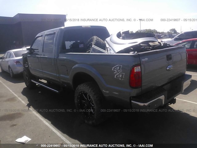 1FT8W3BT2DEA45248 - 2013 FORD F350 SUPER DUTY GRAY photo 3