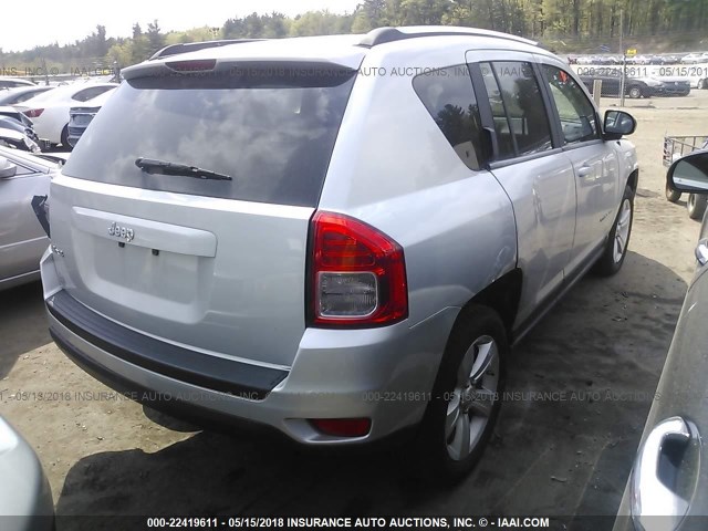 1J4NF1FB5BD215642 - 2011 JEEP COMPASS SPORT SILVER photo 4