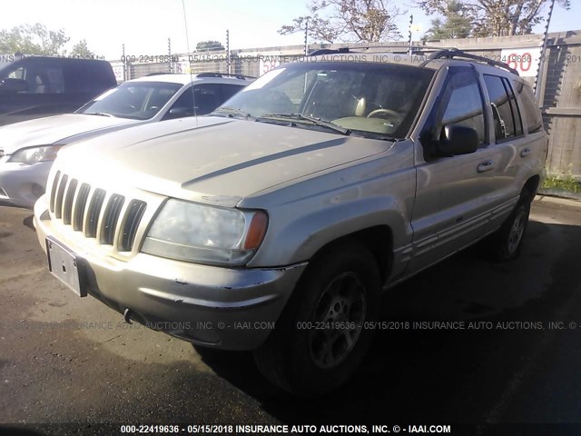 1J4GW58N5YC369774 - 2000 JEEP GRAND CHEROKEE LIMITED GOLD photo 2