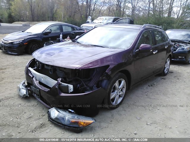 JH4CW2H6XCC001545 - 2012 ACURA TSX TECH BURGUNDY photo 2