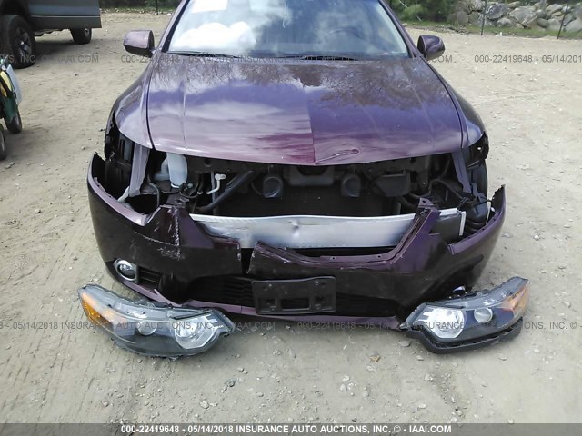 JH4CW2H6XCC001545 - 2012 ACURA TSX TECH BURGUNDY photo 6