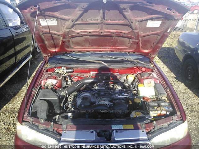 4S3BK6252S7350951 - 1995 SUBARU LEGACY BRIGHTON MAROON photo 10