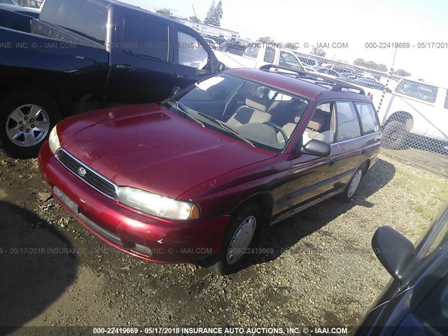 4S3BK6252S7350951 - 1995 SUBARU LEGACY BRIGHTON MAROON photo 2