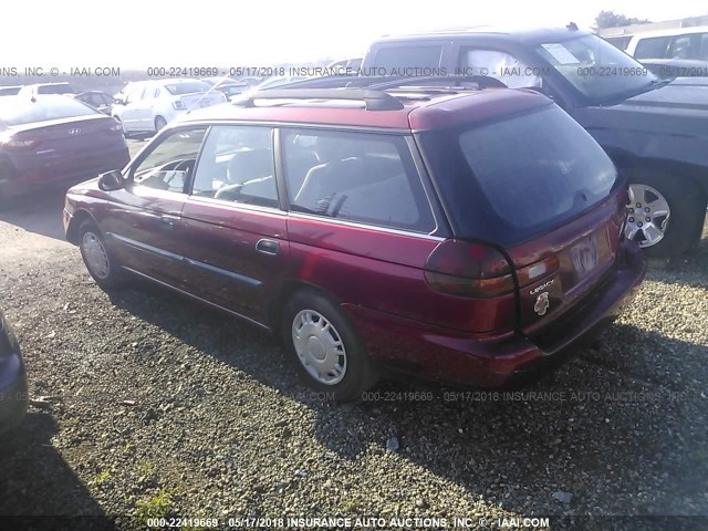 4S3BK6252S7350951 - 1995 SUBARU LEGACY BRIGHTON MAROON photo 3