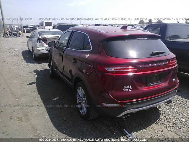 5LMCJ1A99FUJ12724 - 2015 LINCOLN MKC RED photo 3