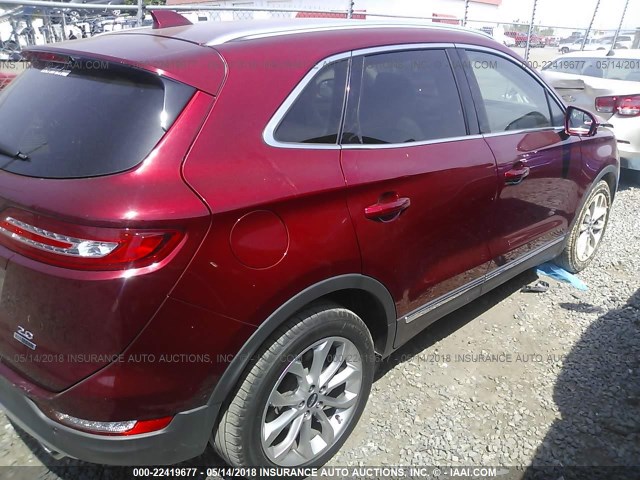 5LMCJ1A99FUJ12724 - 2015 LINCOLN MKC RED photo 4