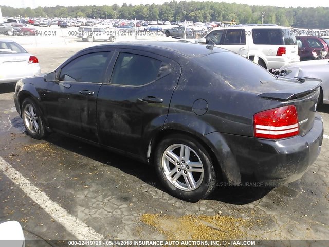 1B3LC56R68N670823 - 2008 DODGE AVENGER SXT BLACK photo 3