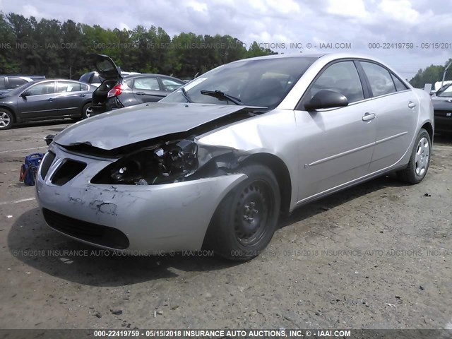 1G2ZF58BX74274533 - 2007 PONTIAC G6 VALUE LEADER/BASE SILVER photo 2