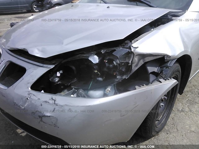 1G2ZF58BX74274533 - 2007 PONTIAC G6 VALUE LEADER/BASE SILVER photo 6