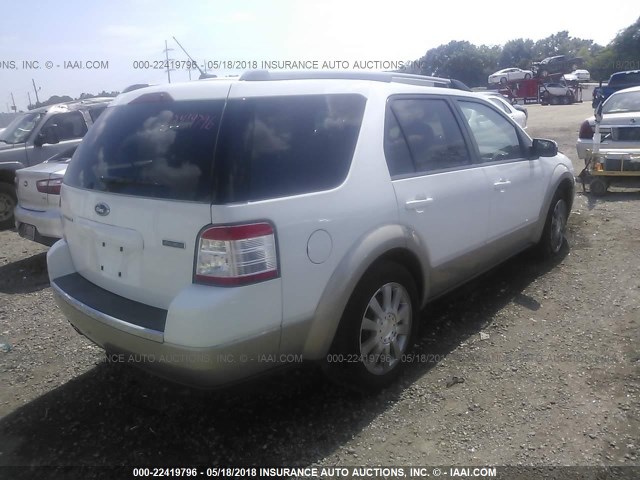 1FMDK07W78GA35431 - 2008 FORD TAURUS X EDDIE BAUER WHITE photo 4