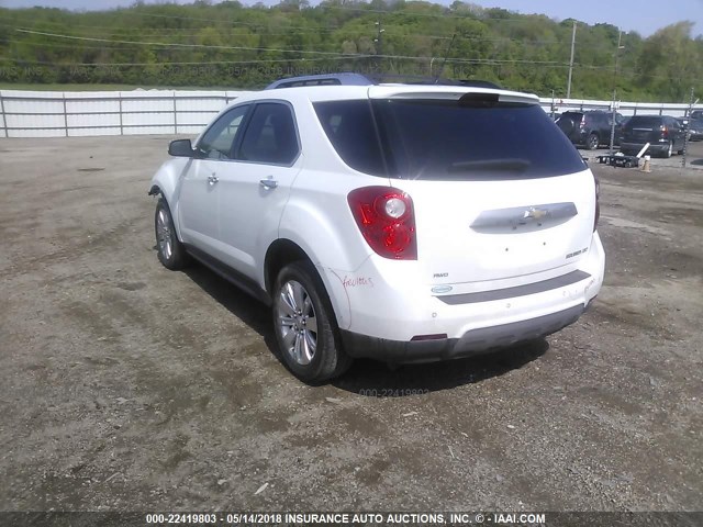 2CNFLGEC7B6278798 - 2011 CHEVROLET EQUINOX LTZ WHITE photo 3