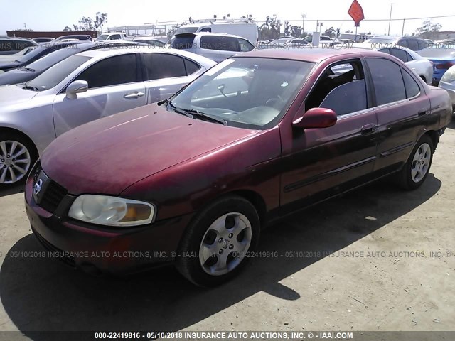 3N1CB51A24L561730 - 2004 NISSAN SENTRA 1.8S RED photo 2