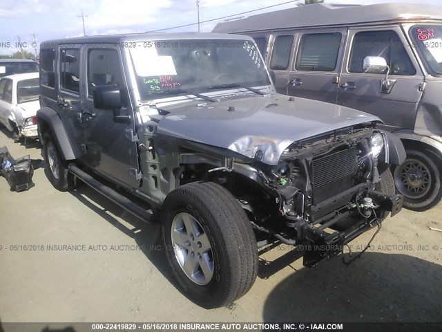 1C4BJWDG0HL585933 - 2017 JEEP WRANGLER UNLIMITE SPORT GRAY photo 1