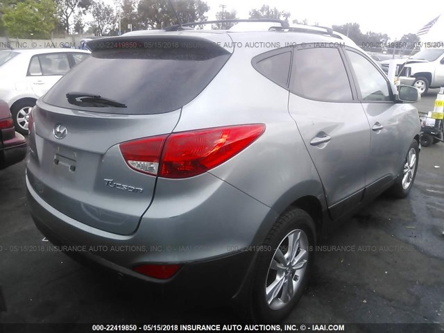 KM8JU3AC6DU741458 - 2013 HYUNDAI TUCSON GLS/LIMITED SILVER photo 4