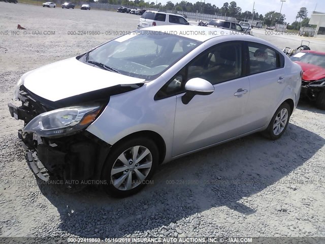 KNADN4A33C6061053 - 2012 KIA RIO EX/SX GRAY photo 2