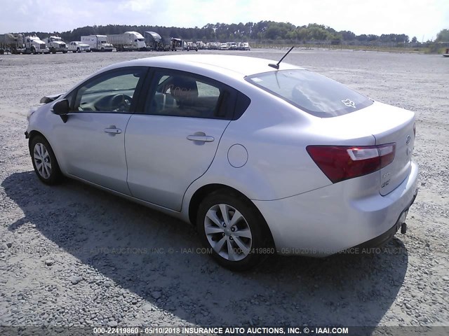 KNADN4A33C6061053 - 2012 KIA RIO EX/SX GRAY photo 3